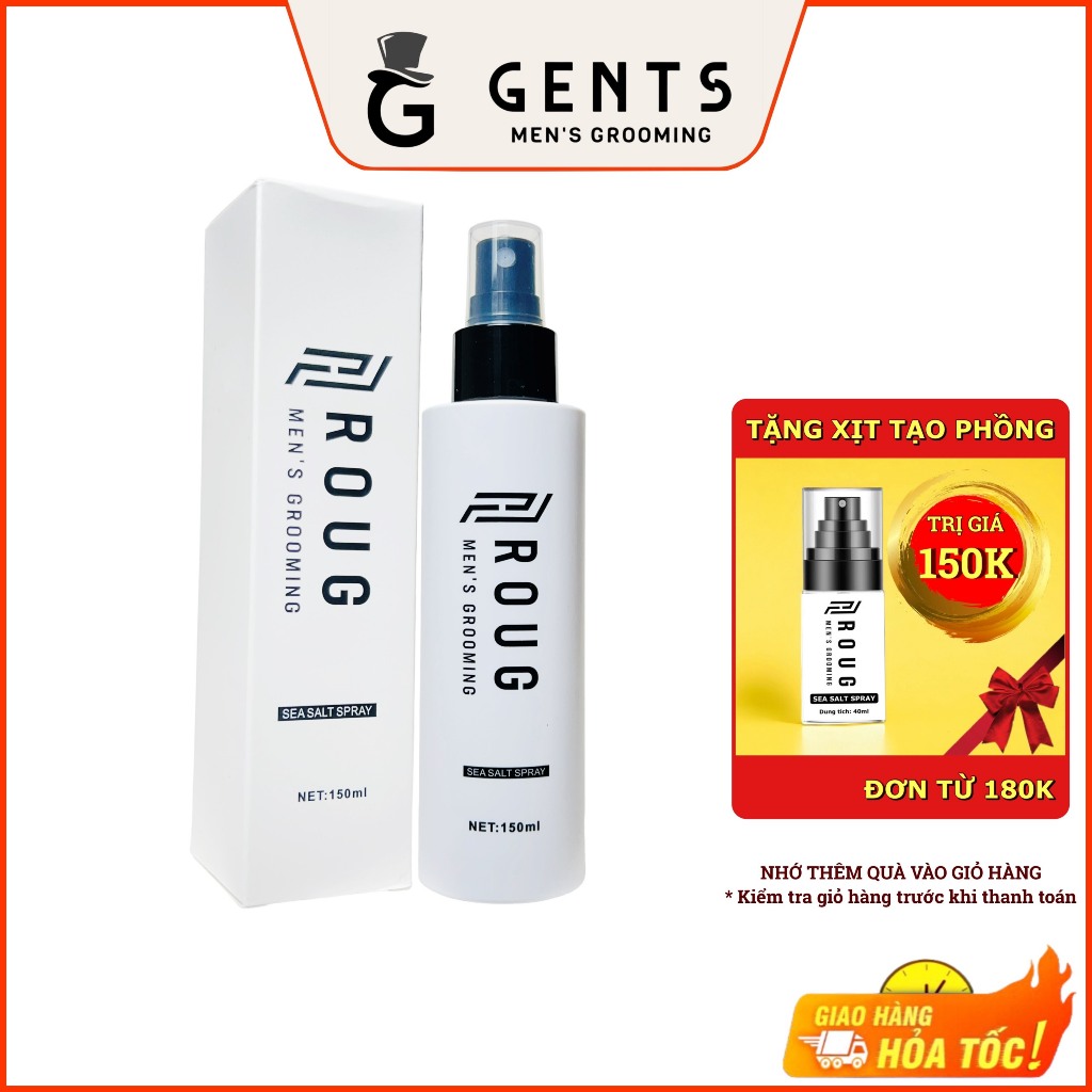 Xịt tạo phồng tóc Roug Sea Salt Spray 150ml - Xịt dưỡng pre-styling giữ ...
