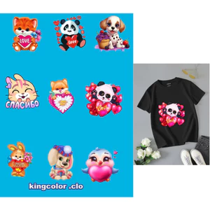 Hình ỦI ÉP NHIỆT-HÌNH THÚ CUTE ỦI áo -ủi trực tiếp lên áo tại nhà bằng bàn ủi(IN THEO YÊU CẦU IN BOX SHOP)