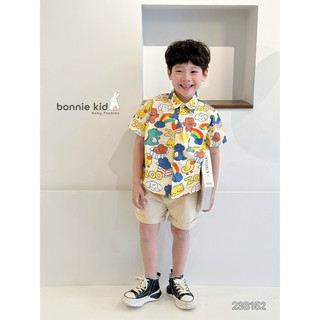 Bộ sơ mi họa tiết thú ngộ nghĩnh cho bé trai 1-7 tuổi (9-29kg) N0070
