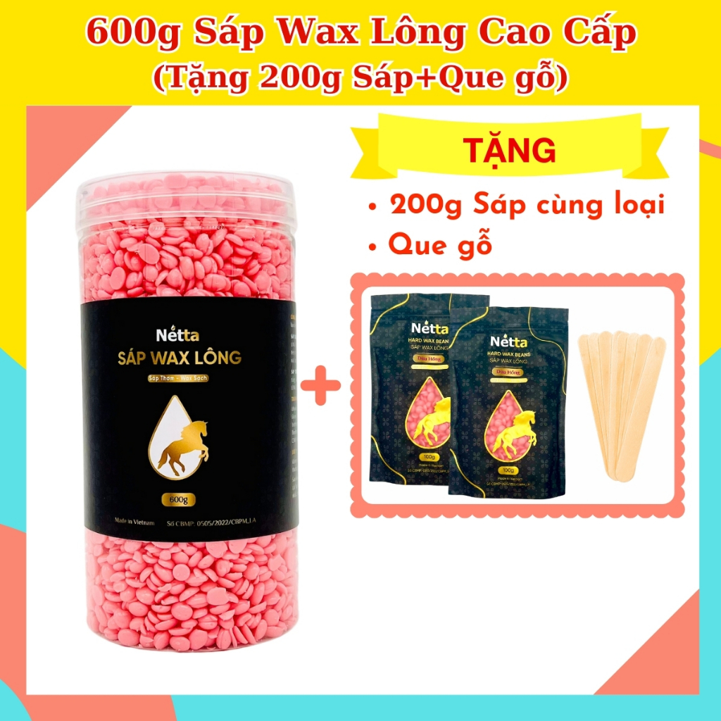 [TẶNG 200G] Hủ 600g Sáp Wax Lông Wax Bean Cao Cấp+ 25 que gỗ | Shopee ...