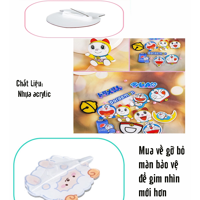 Combo 10 Huy hiệu ghim pin Thanh Gương Diệt Quỷ 3cm 4cm