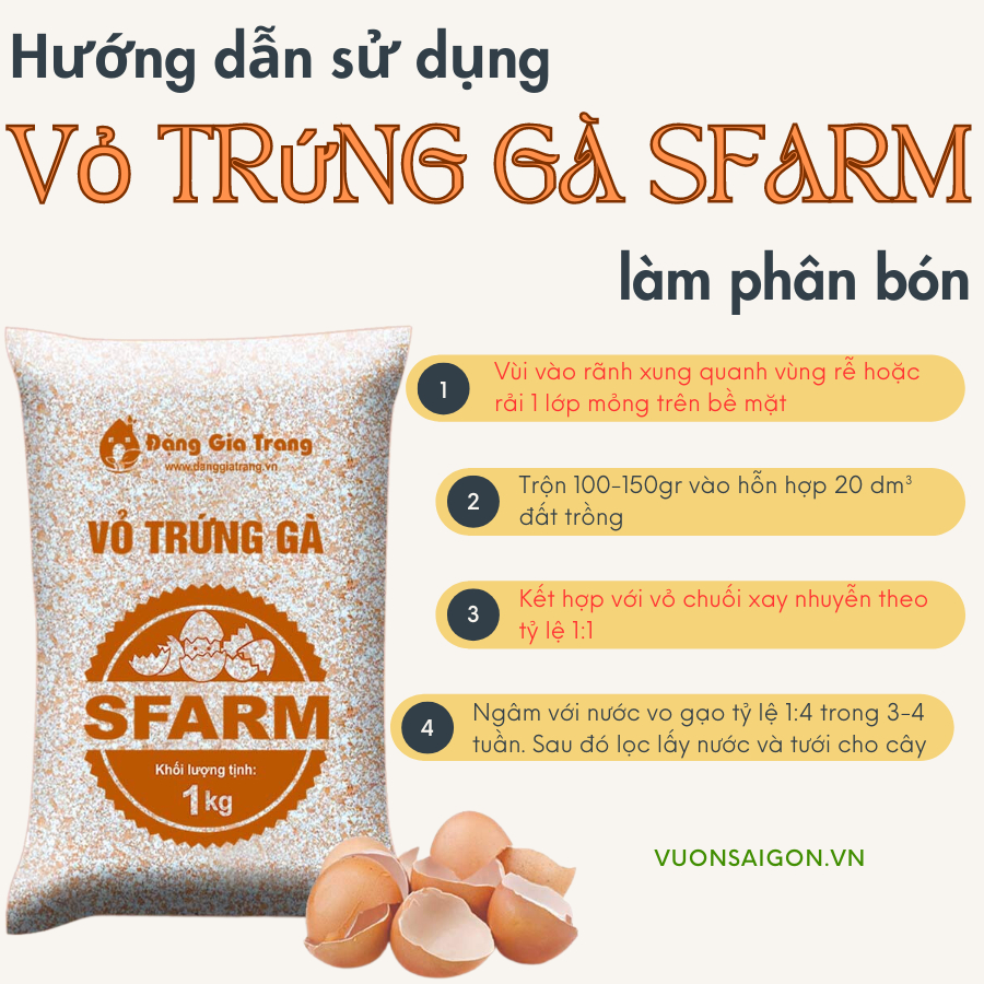 Vỏ Trứng Gà Đặng Gia Trang 1kg (Sfarm) 6