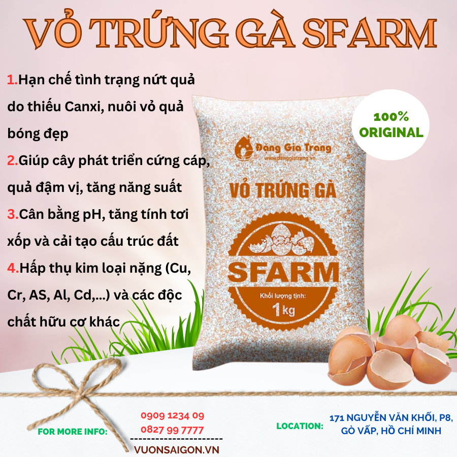 Vỏ Trứng Gà Đặng Gia Trang 1kg (Sfarm) 5