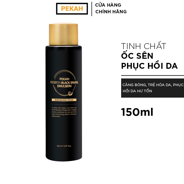 Ảnh Sữa dưỡng PEKAH Hàn Quốc chống lão hóa phục hồi tăng đàn hồi da giảm nhăn PEKAH Rebirth Black Snail Emulsion 60ml 2