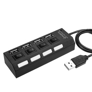 Hub usb chia 1 ra 7 cổng usb có đèn - hub usb 4 port 01 - MÀU ĐEN