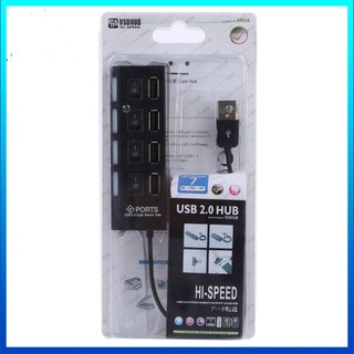 Hub usb chia 1 ra 7 cổng usb có đèn - hub usb 4 port 01 - MÀU ĐEN
