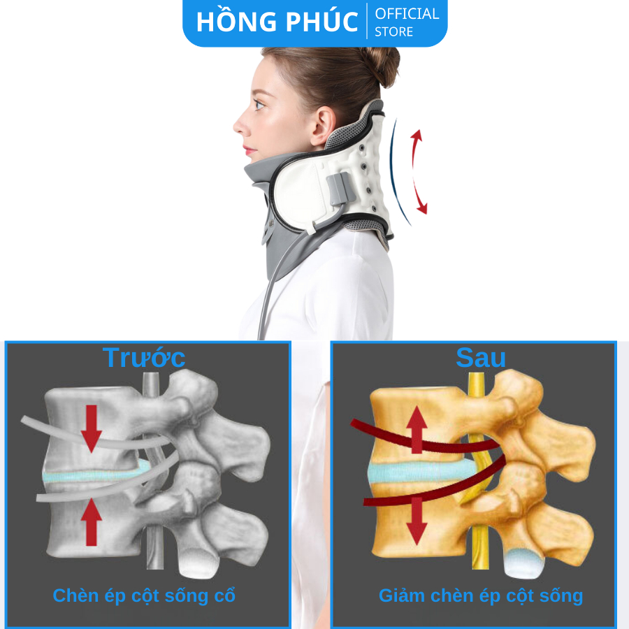 Dao Tiêu Chuẩn - Đai Hơi Kéo Giãn Cột Sống Cổ