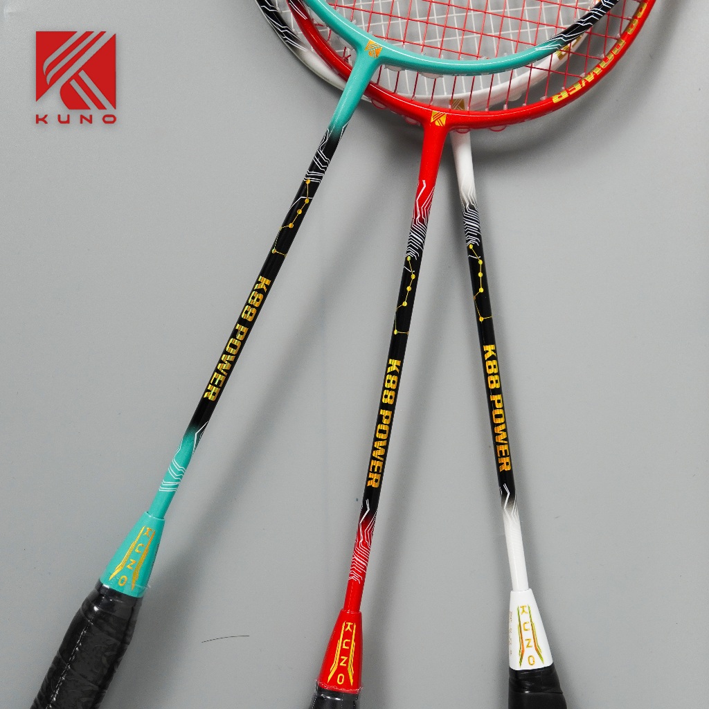 Ảnh Vợt cầu lông Kuno K88 power, công thủ toàn diện, hướng công, lối chơi tấn công nhanh, phản tạt, 4U 82gram ,căng sẵn 11kg 3