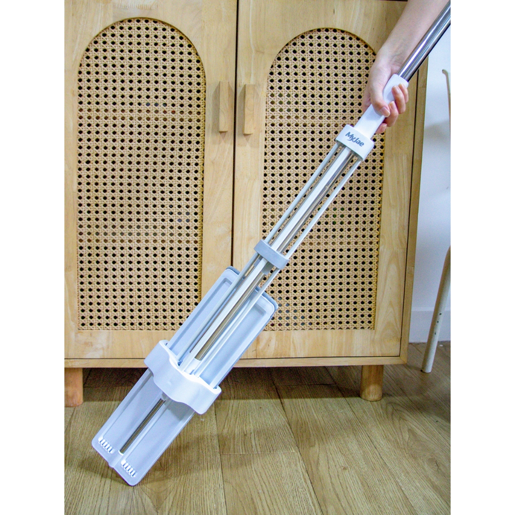 [TRI ÂN MUA 1 TẶNG 1] Cây Lau Nhà Vải Sợi Thần Kì Kéo Vắt Thông Minh Bản Lau To 40cm Tiết Kiệm Thời Gian MyJae