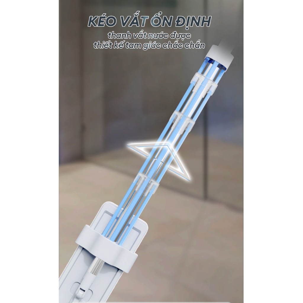 [TRI ÂN MUA 1 TẶNG 1] Cây Lau Nhà Vải Sợi Thần Kì Kéo Vắt Thông Minh Bản Lau To 40cm Tiết Kiệm Thời Gian MyJae