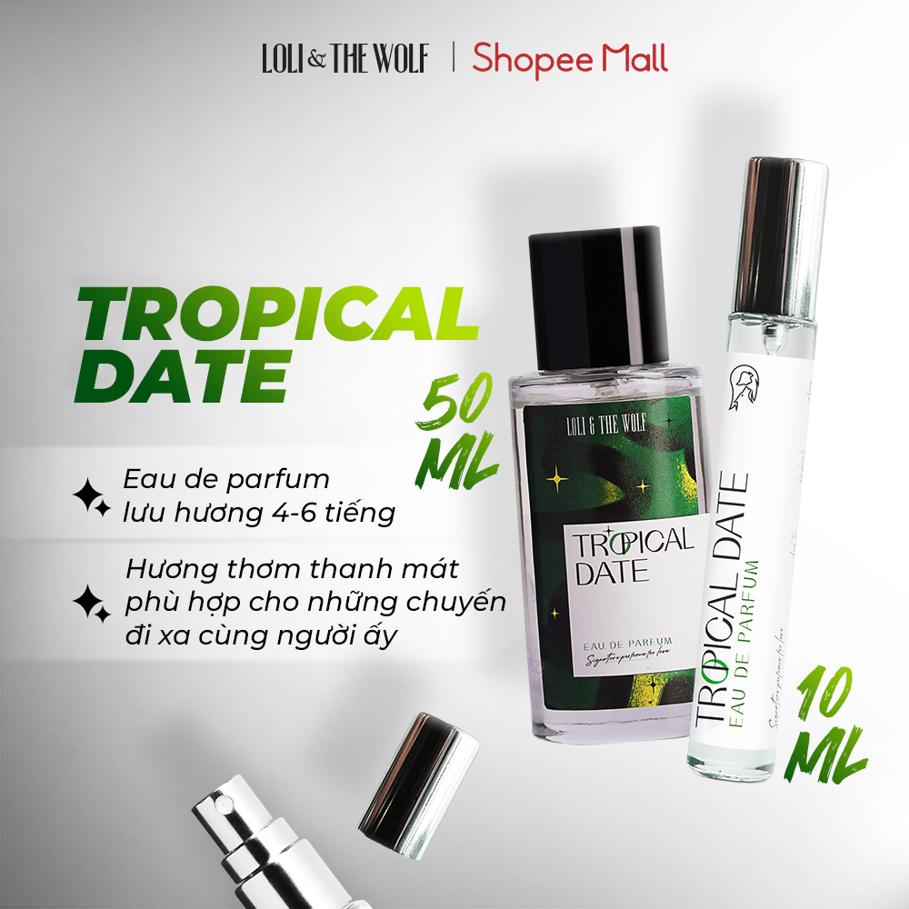 Nước Hoa Nam Nữ Loli & The Wolf Tropical Date Thơm Lâu Chính Hãng Chai 10ml, 50ml