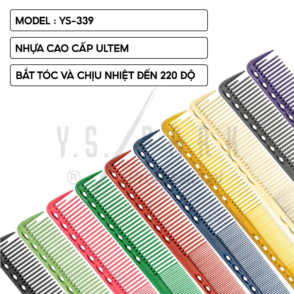 Ảnh Combo lược cắt tóc YS-339 và lược kê tông YS-S282 hàng chính hãng YS PARK nhập khẩu Nhật Bản 2