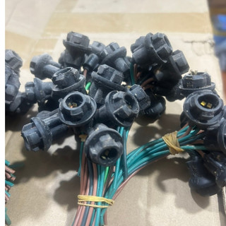 Combo 10 Đui bóng T10 cao su, đui bóng cắm T10 cao su có dây
