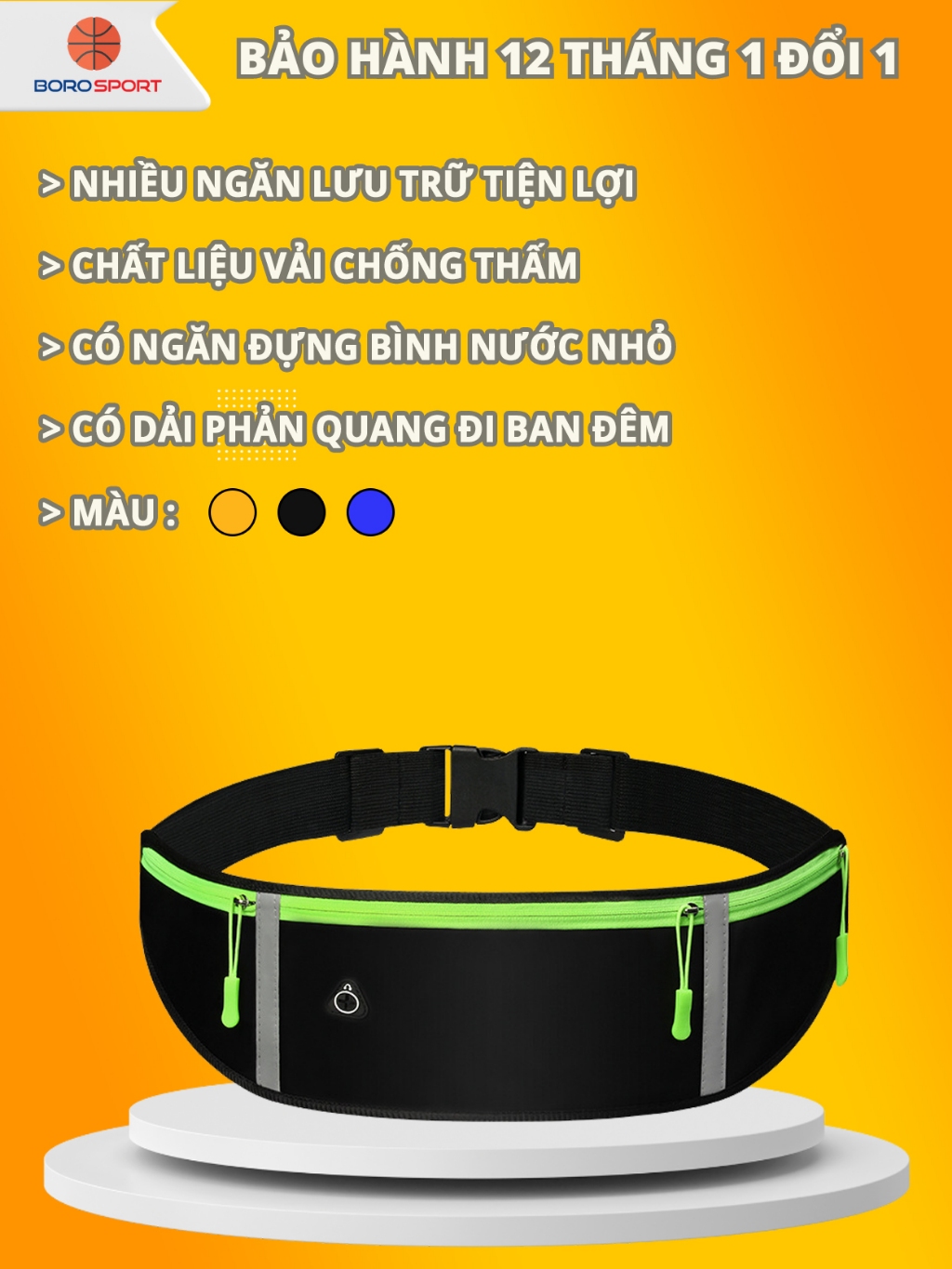 Ảnh Túi Đeo Chạy Bộ Bảo Hành 12 Tháng Đai Chạy Bộ Thể Thao Có Độ Chống Nước Cao Ngăn Đựng Chai Nước Cleacco DCBPQ Boro Sport 1