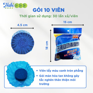 Túi 10 Viên Khử Mùi Tẩy Bồn Cầu Thế Hệ Mới 2X- Thả Xả Toilet Diệt Khuẩn, Tẩy Sạch Vệ Sinh Vết Bám Bẩn 88292