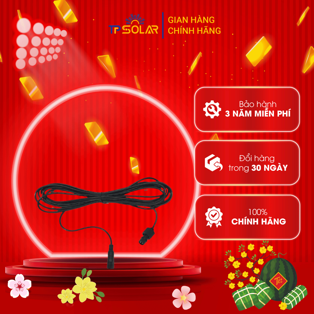 Ảnh Dây Nối 2 Đầu Dài 5m TP SOLAR Sử Dụng Cho Đèn Năng Lượng Mặt Trời Tấm Pin Rời 4