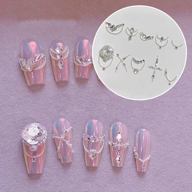 Túi đá khối 50 viên to, mix đủ size, đá nail box cao cấp