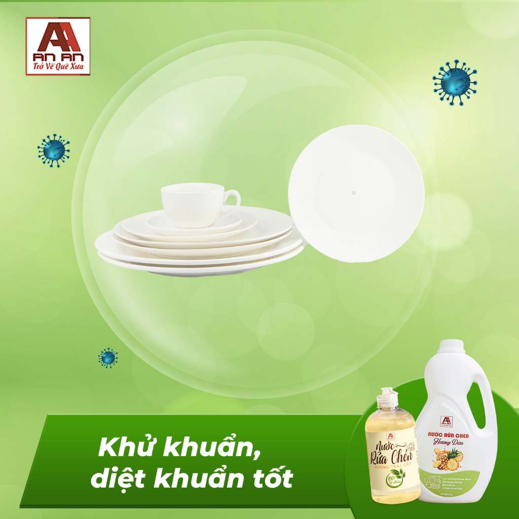 Ảnh Nước rửa chén bát hữu cơ An An, dầu rửa bát bồ hòn không chất tẩy rửa an toàn cho da tay thân thiện với môi trường 4