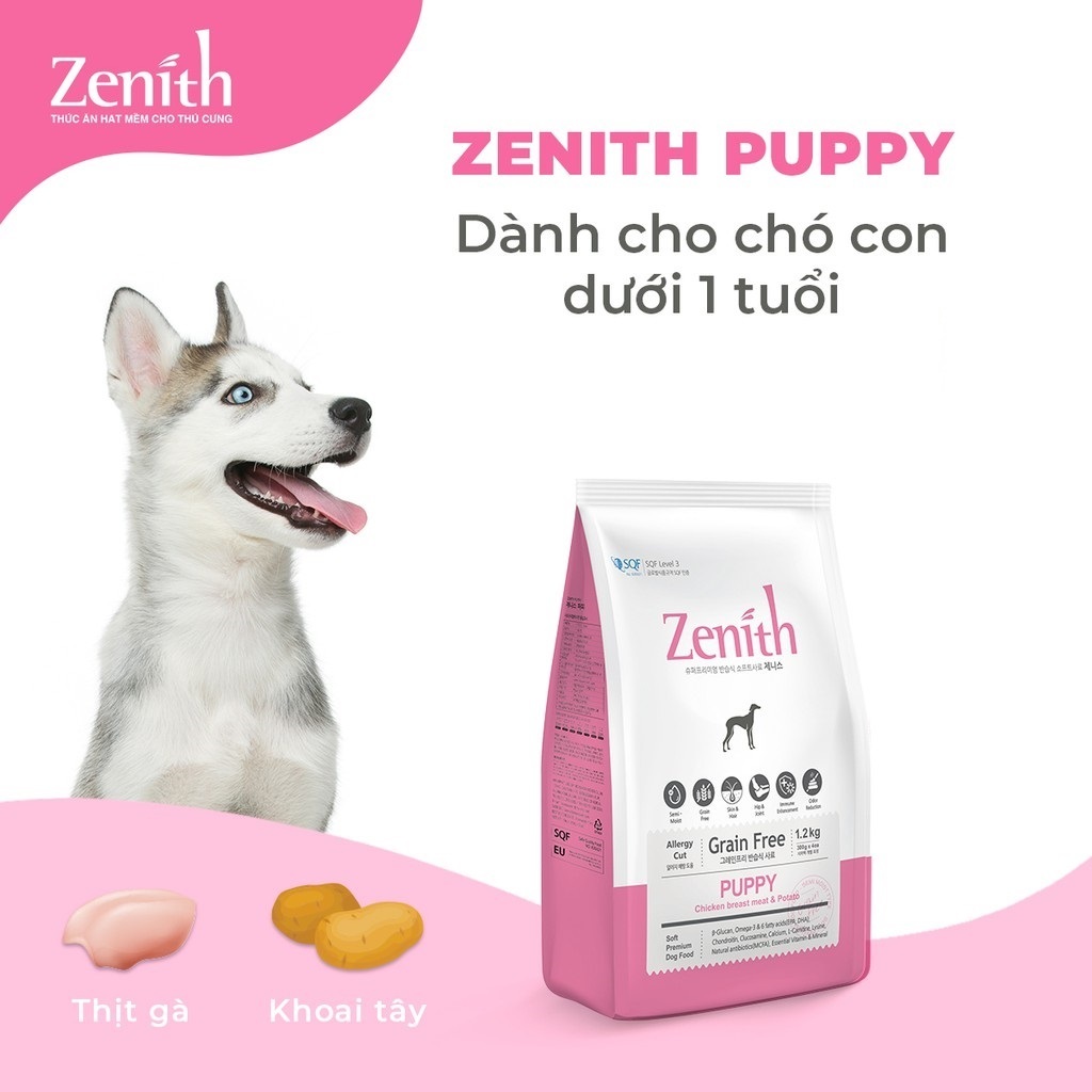 THỨC ĂN HẠT MỀM ZENITH CHO CHÓ CON - Thuộc dòng sản phẩm cao cấp