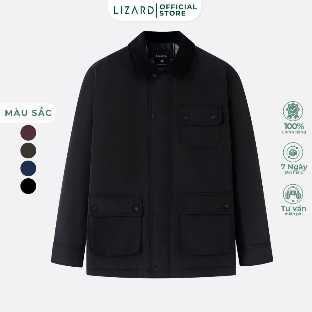 Áo Khoác Jacket Nam Lizard Phối Cổ Nhung - 1FW23J149 | Shopee Việt Nam