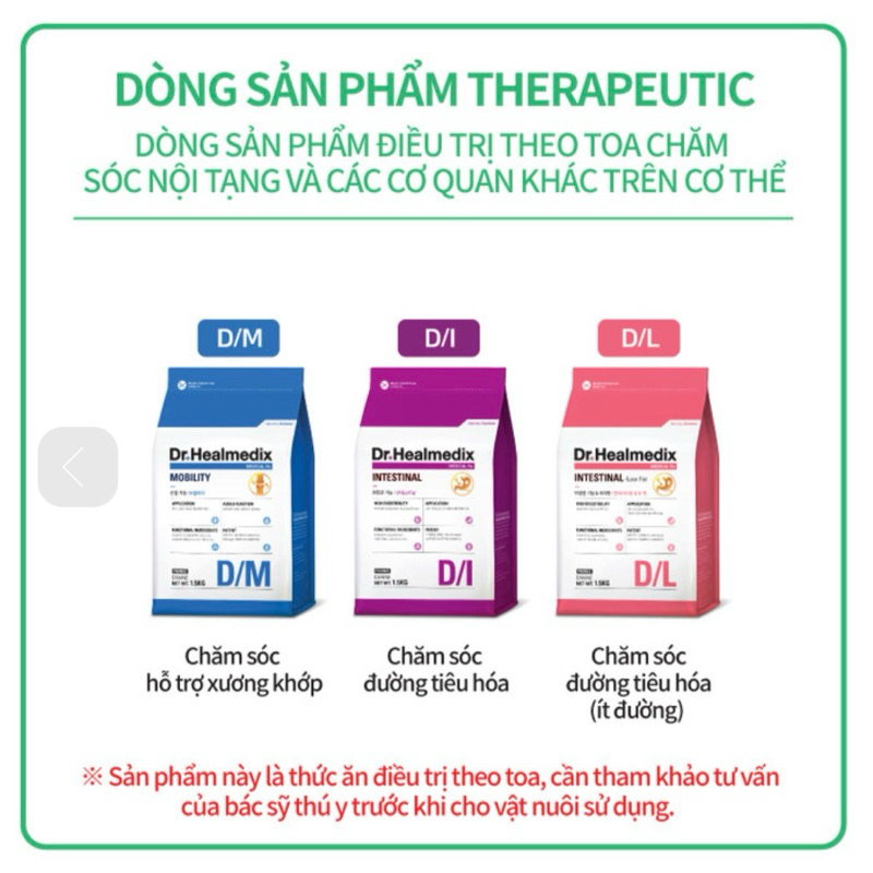[1.5kg] Hạt Cho Chó Trưởng Thành (Adult) Dr.Healmedix Hỗ Trợ Sức Khỏe HYPOALLERGENIC & URINARY