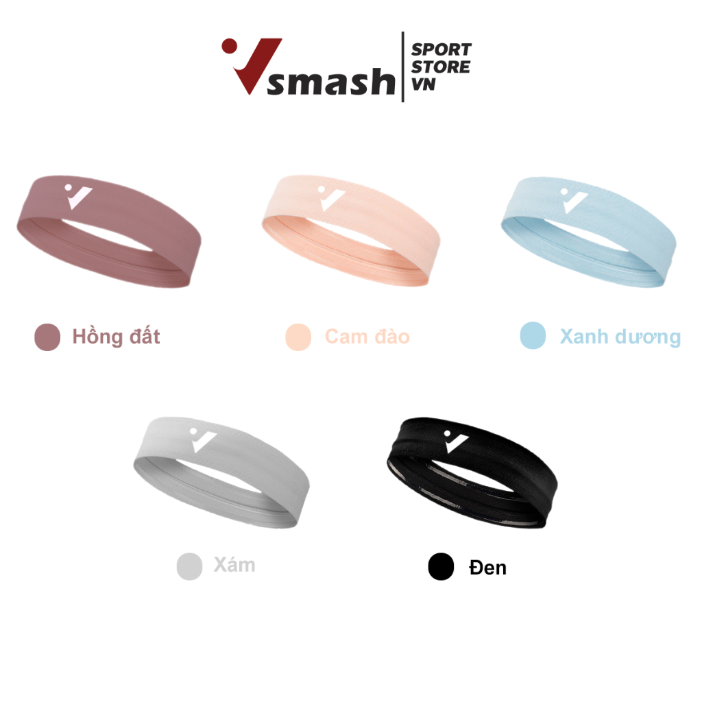 (BẢN TO) Băng đô thể thao chống trượt, chặn mồ hôi, co giãn | Thương hiệu VSMASH SPORTS VN | Nhiều màu sắc chọn lựa