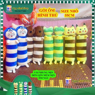 GỐI ÔM ĐẦU THÚ CHO BÉ ĐI HỌC ÔM NGỦ SIÊU CƯNG SIZE NHỎ DÀI 55CM - gấu bông đồ chơi doll toy HÀNG HOT NGỌC SUSI