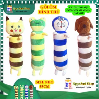 GỐI ÔM ĐẦU THÚ CHO BÉ ĐI HỌC ÔM NGỦ SIÊU CƯNG SIZE NHỎ DÀI 55CM - gấu bông đồ chơi doll toy HÀNG HOT NGỌC SUSI