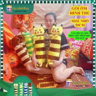 GỐI ÔM ĐẦU THÚ CHO BÉ ĐI HỌC ÔM NGỦ SIÊU CƯNG SIZE NHỎ DÀI 55CM - gấu bông đồ chơi doll toy HÀNG HOT NGỌC SUSI