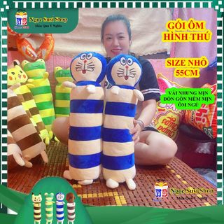 GỐI ÔM ĐẦU THÚ CHO BÉ ĐI HỌC ÔM NGỦ SIÊU CƯNG SIZE NHỎ DÀI 55CM - gấu bông đồ chơi doll toy HÀNG HOT NGỌC SUSI