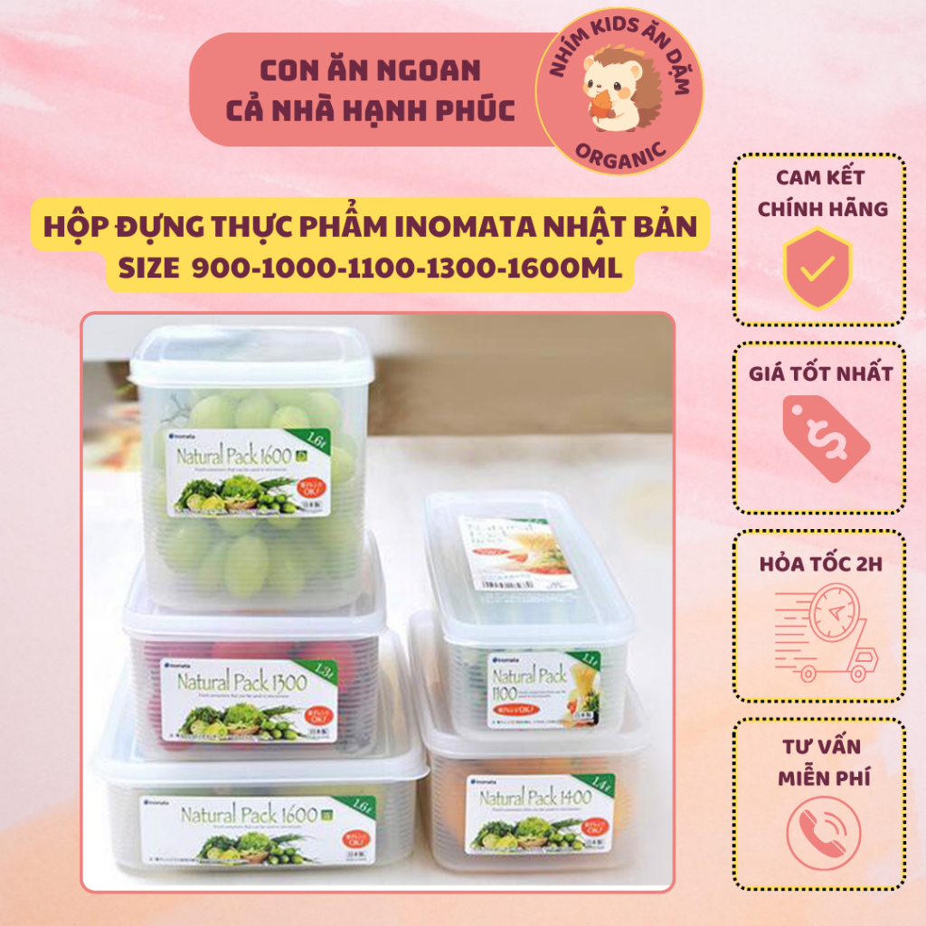 Hộp trữ thức ăn Inomata size lớn (Made in Japan) | Shopee Việt Nam