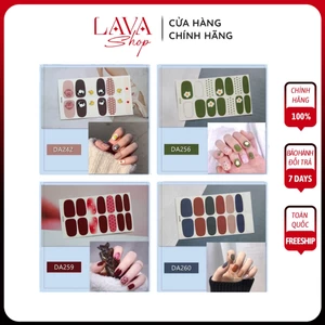 Bộ sticker dán móng tay trang trí 3D màu xanh hoa cỏ và màu vintage dcpxhoanganh