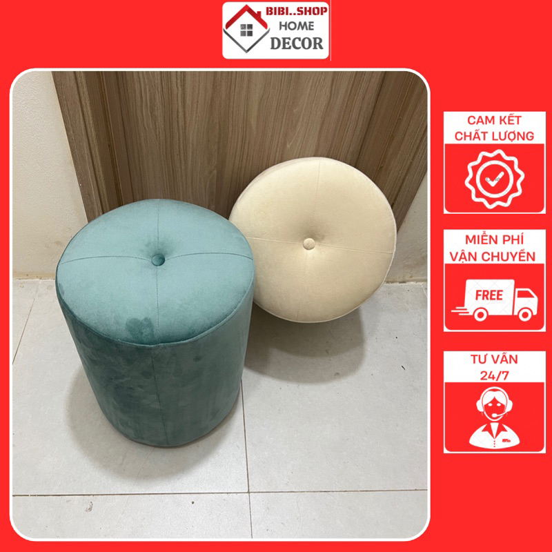 Ghế Đôn Sofa Ghế Bàn Trang Điểm Kích Thước 35x35x45cm - Bọc Mút Dày Dặn - HOÀN TIỀN 100% NẾU KHÁCH KHÔNG HÀI LÒNG