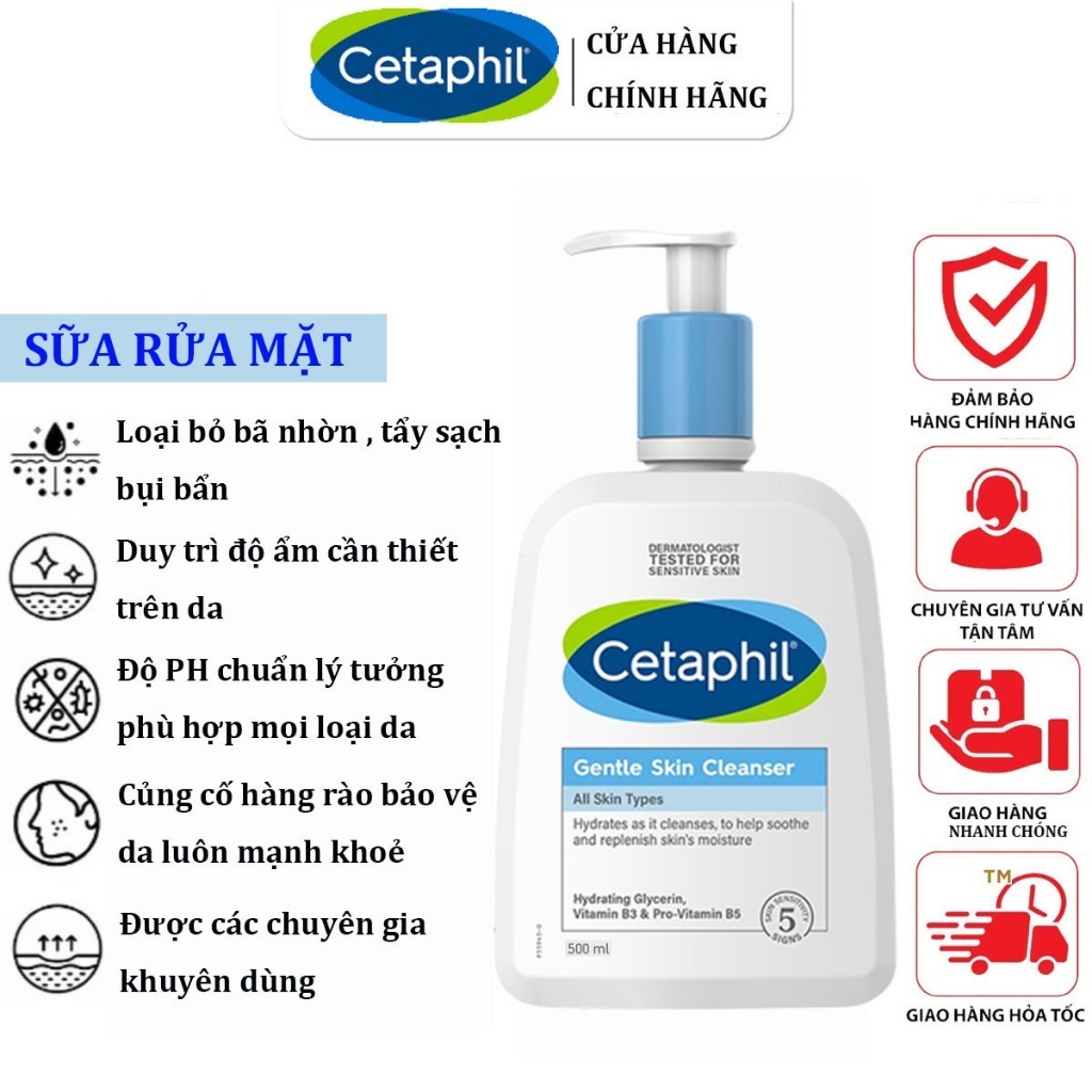Sữa Rửa Mặt Dịu Nhẹ Cetaphil Gentle Skin Cleanser 473ml