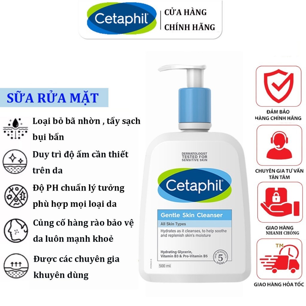 Sữa Rửa Mặt Dịu Nhẹ Cetaphil Gentle Skin Cleanser 473ml