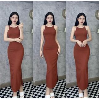 Đầm cổ yếm sát nách dáng dài hotgirl tôn dáng thời trang ( có size lớn) lỗ