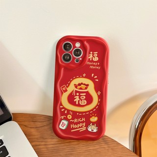 ỐP TẾT IPHONE Ốp lưng TẾT viền sóng hoạ tiết túi tài lộc tết cho 7plus xr 11 13 14 15 16  12 pro max x 8 6 plus xs max