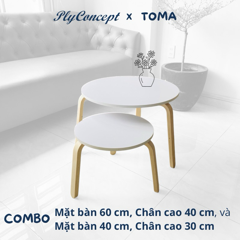 Ảnh Bàn Sofa, Bàn trà đẹp, Bàn Ngồi Bệt kiểu Scandinavian - Plyconcept ToMa Table - Mặt bàn MDF 15 mm 3