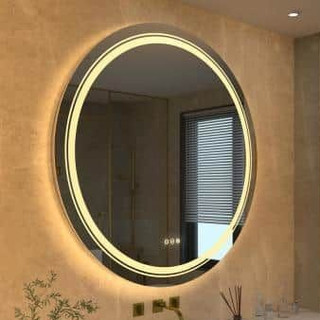 Gương Tròn Treo Tường Đèn LED Phôi Bỉ AGC 5mm Cao Cấp,Trang Điểm,Phòng Tắm,Có Nút Cảm Ứng DIAMOND MIRROR