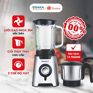 Máy Xay Sinh Tố OSAKA BL889 – 600W – Cối Thủy Tinh 1.5L – Xay Được Đá, Thịt, Hạt Khô, Cua Đồng
