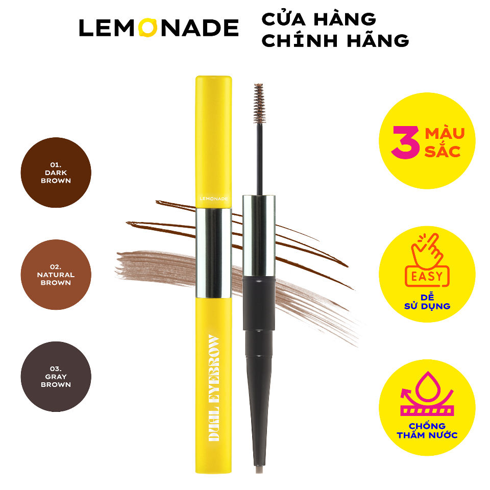 Ảnh Chì kẻ mày 2 đầu LEMONADE Dual Eyebrow 2.75g 1