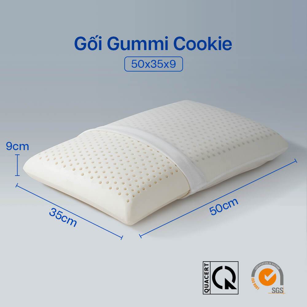 Ảnh Gối cao su thiên nhiên Gummi Cookie nâng đỡ chắc chắn, thông thoáng, thiết kế độ cong phù hợp 2