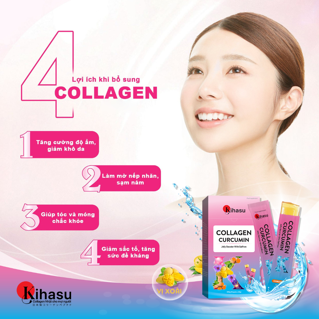 Ảnh Thạch collagen nghệ vàng Kihasu Booster với Nhụy hoa Nghệ Tây Đẹp Dáng, Sáng Da, Tăng Đề Kháng, Làm Chậm Lão Hóa 3