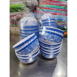 Set 10 Chén Ăn Cơm Meka, Bát Cơm Phíp Hoa Tiết Hoa Đẹp Mắt