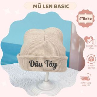 Mũ len ống THÊU TÊN cho bé 1 đến 5 tuổi