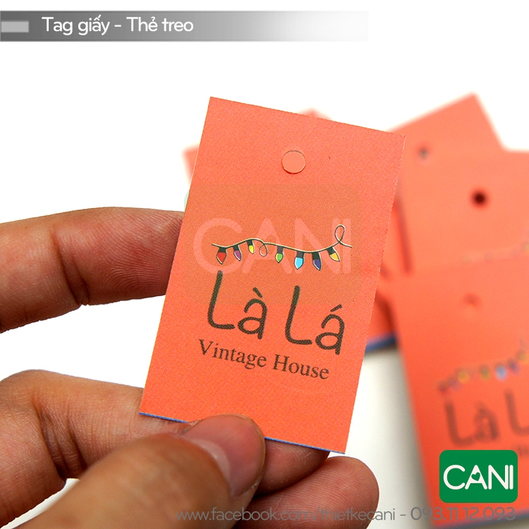 2.000c In theo yêu cầu Tag giấy 2.5 x 4.5cm hoặc 3 x 5cm - Tem quần áo Thẻ treo Mác phụ kiện Nhãn giấy CANI