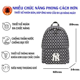 Balo NEWYORK MONOGRAM, Balo đi học đi làm ulzzang đẹp rẻ thời trang chất vải cao cấp đẹp chống nước tốt