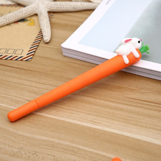 Combo 2 bút bi gel thỏ ôm cà rốt, bút gel nét nhỏ 0.5mm, bút gel cute học sinh
