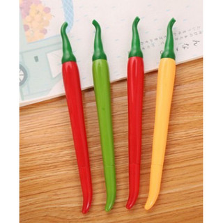 Combo 2 bút gel quả ớt, bút nước quả ớt nhiều màu, bút gel cute hình trái ớt nét 0.38mm, bút gel cute