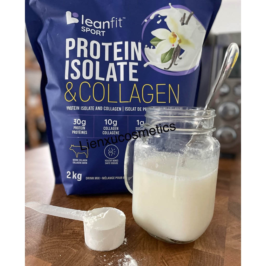 Bột Whey protein isolate& collagen Leanfit sport 2kg;made in Canada
